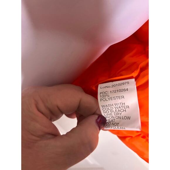 Bright Orange Toddler Puffer Jacket, Sz 3-4 Years - Picture 7 of 7